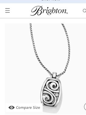 Brighton London Groove Badge Clip Necklace